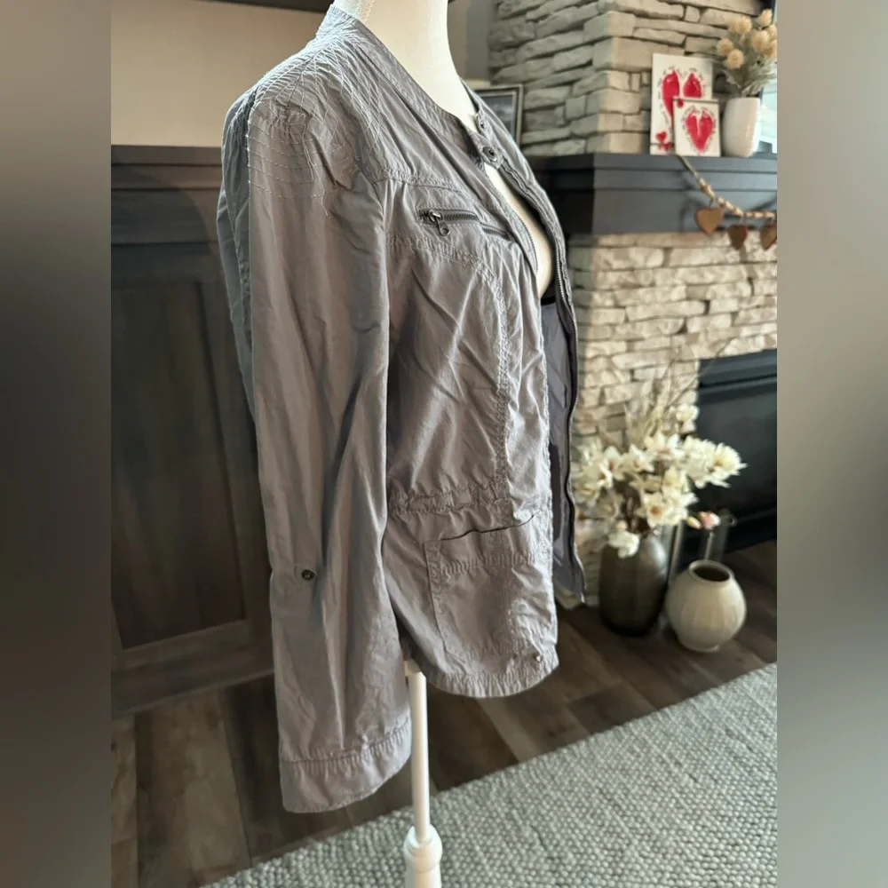 Women’s Large Express Jacket, Gray, Zip